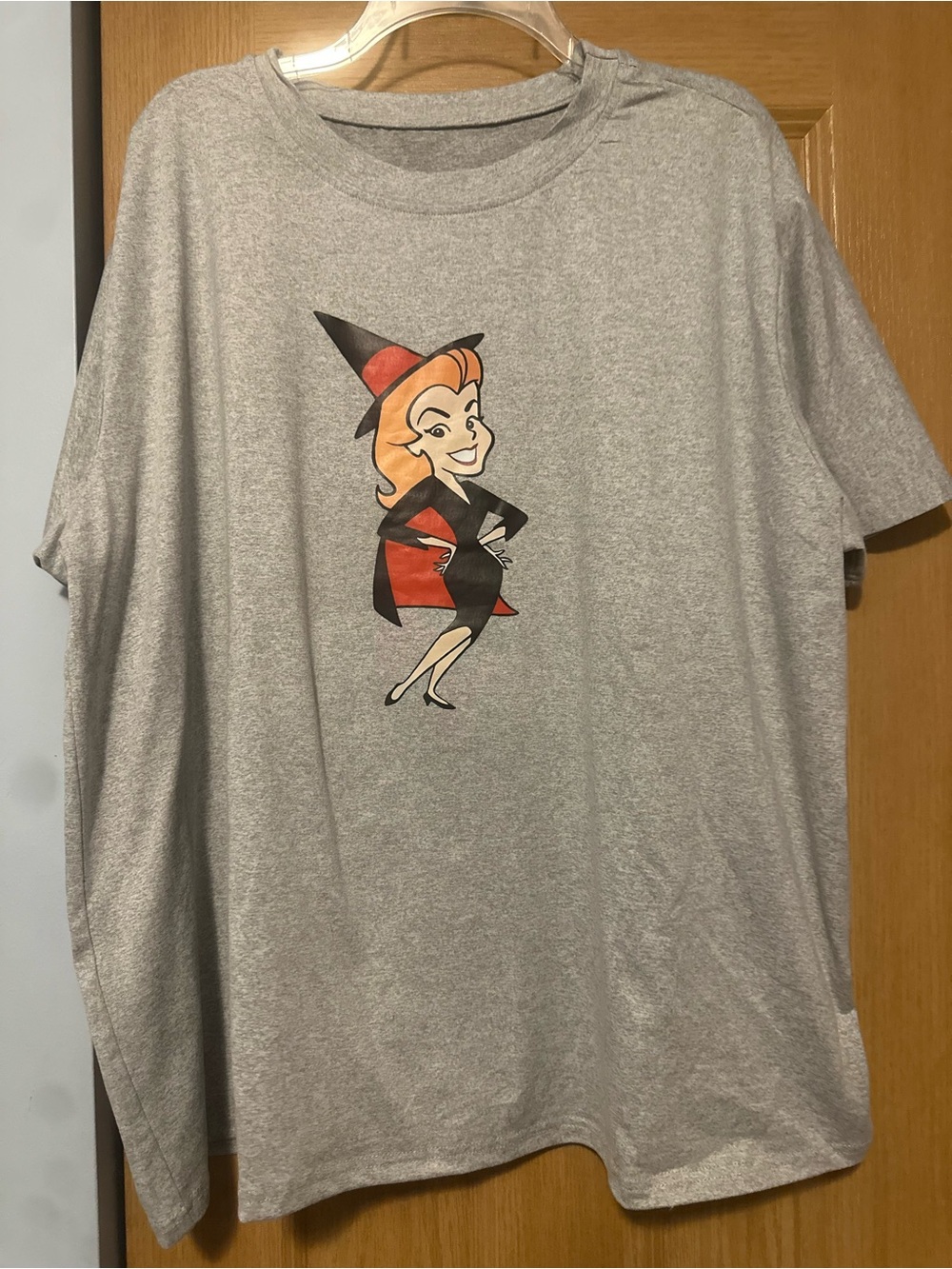 SHEIN Gray Graphic Witch Short Sleeve Tee